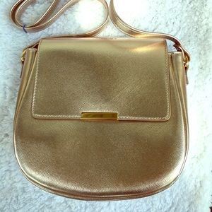 Rose gold crossbody purse w/ mini mirror